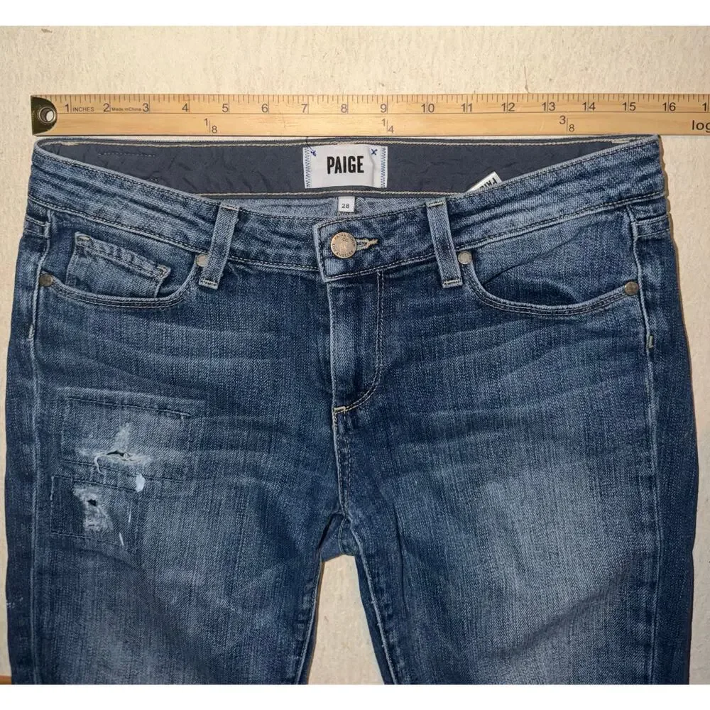 Paige women’s distressed skyline ankle peg blue jeans
Size 28 - Picture 3 of 16